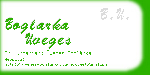 boglarka uveges business card